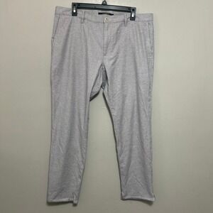 Alberto Ceramica Trouser 36X32 Navy Gray Houndstooth Slim Straight Preppy Chino